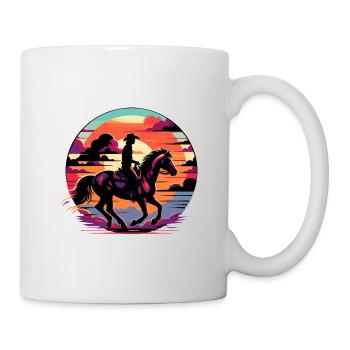 Cavalier de Quarter Horse - Mug blanc - blanc - Droite