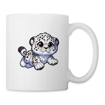 Schneeleopard Leopard Weißer Leopard - Tasse - Weiß - Rechts