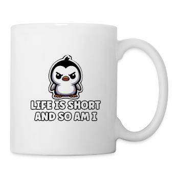 Funny Penguin Saying Short Person Gift - Mug - white - Right