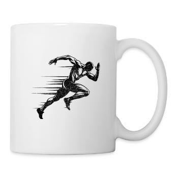 Bahnläufer Sprinter Sprint 100m Sprinter - Tasse - Weiß - Rechts