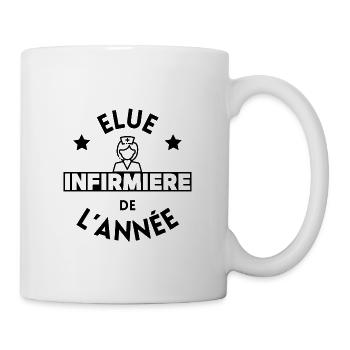 Élue infirmière de l'année - Mug blanc - blanc - Droite
