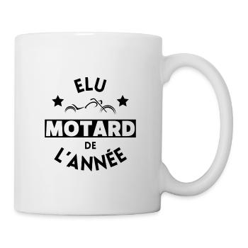 Élu motard de l'année - Mug blanc - blanc - Droite