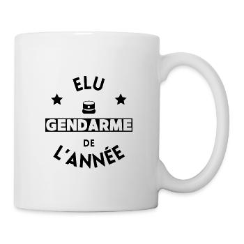 Élu gendarme de l'année - Mug blanc - blanc - Droite