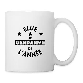 Élue gendarme de l'année - Mug blanc - blanc - Droite