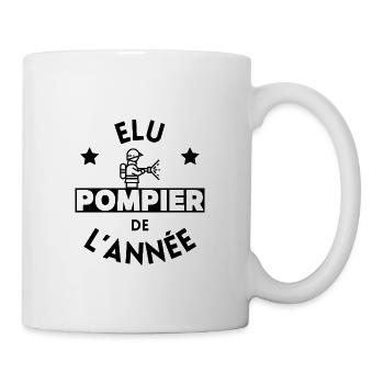 Elu pompier de l année - Mug blanc - blanc - Droite