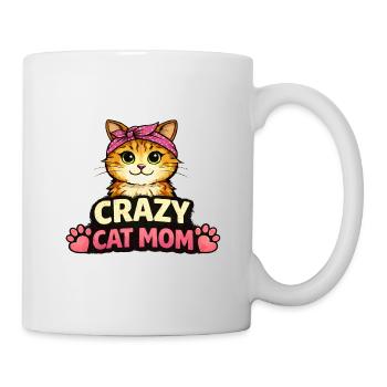 Maman Chat Folle - Mug blanc - blanc - Droite