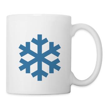 Schneeflocke Weihnachten Geschenk Schnee Symbol - Tasse - Weiß - Rechts