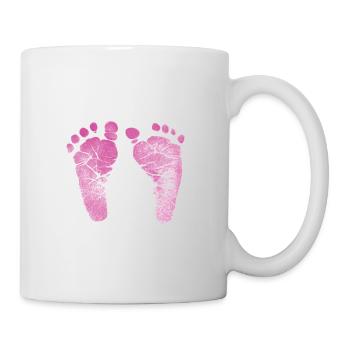 Baby feet girl - Mug - white - Right
