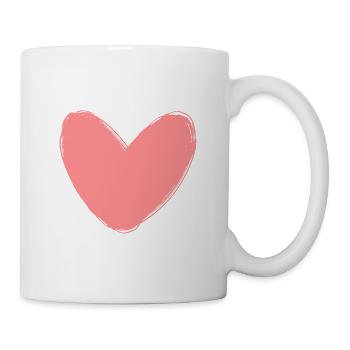 Herz Symbol Liebe Freundschaft Geschenk - Tasse - Weiß - Rechts