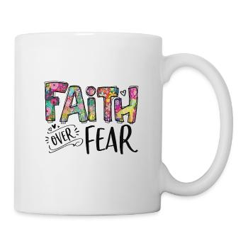 La foi sur la peur - Mug blanc - blanc - Droite