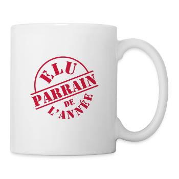 Elu Parrain de l'Année - Mug blanc - blanc - Droite