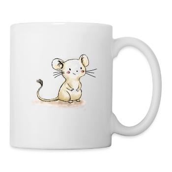 Cute mouse drawing cute birthday 1. - Mug - white - Right