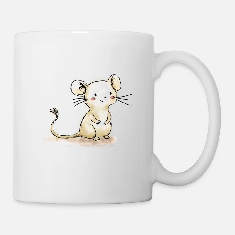 Cute mouse drawing cute birthday 1. - Mug - white