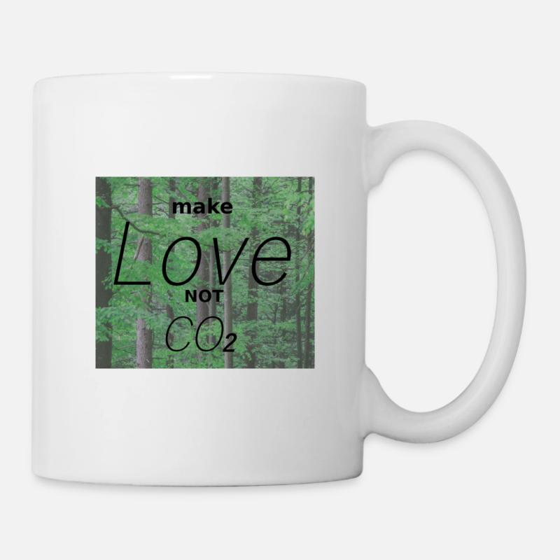make Love not CO2 stop climate change Umweltschutz - Tasse - Weiß