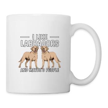 Gelber Labrador Labbi I Like Labradors - Tasse - Weiß - Rechts