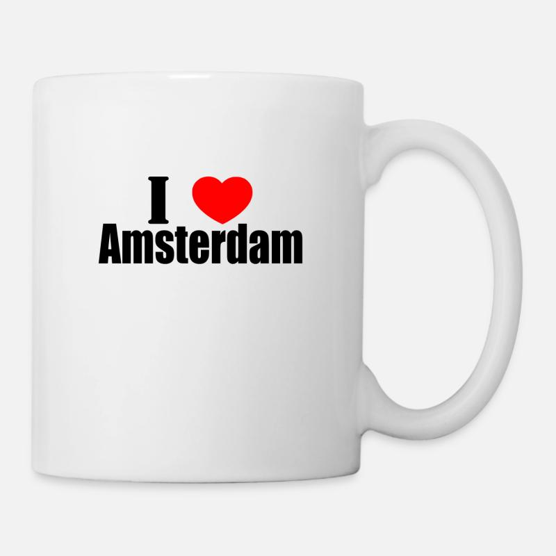 Ich liebe Amsterdam - Tasse - Weiß