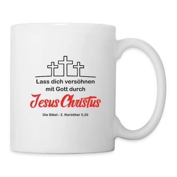 Lass dich versöhnen durch Jesus Christus (V.2) - Tasse - Weiß - Rechts
