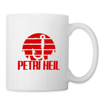 Petri Heil Fischen - Tasse - Weiß - Rechts