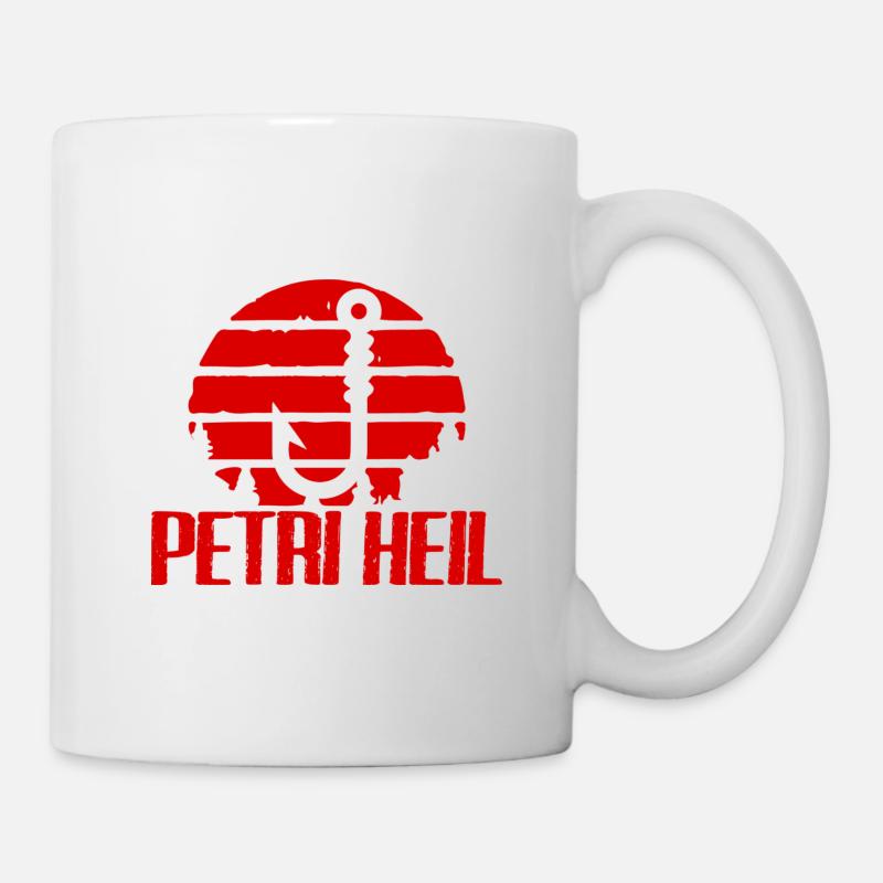 Petri Heil Fischen - Tasse - Weiß