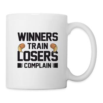 Winners Train Losers Complain - Basketball player - Mug - white - Right