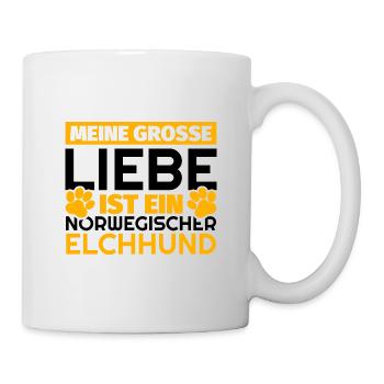 Norwegischer Elchhund Geschenke lustig - Tasse - Weiß - Rechts