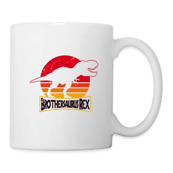 Brudersaurus Rex Big Brother Dinosaur Dino - Mug - white - Right