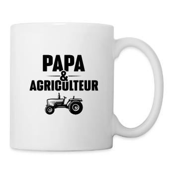 Papa et Agriculteur - Cadeau papa agriculteur - Mug blanc - blanc - Droite