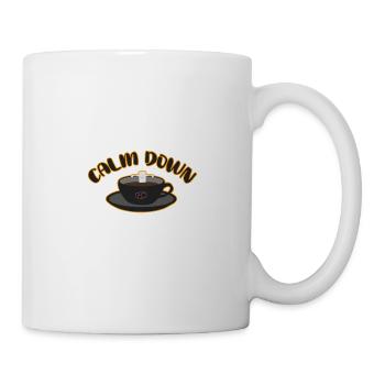 Entspannung und Relax. Just Calm Down - Tasse - Weiß - Rechts