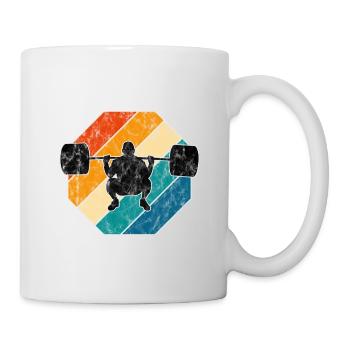 Musculation Bodybuilder GYM Fitnessstudio Retro - Mug blanc - blanc - Droite