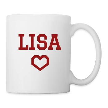 Lisa Herz - Tasse - Weiß - Rechts