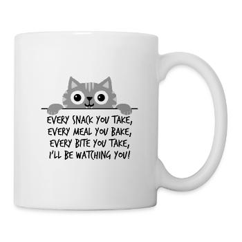 Funny Cat Saying - Cat Sayings Can Opener - Mug - white - Right