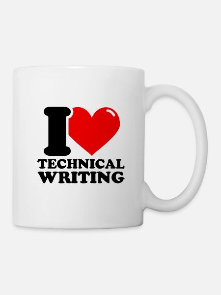 Ich liebe technisches Schreiben - Tasse - Weiß