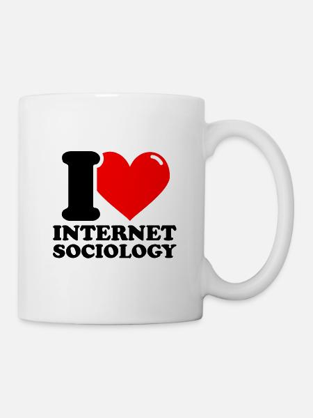 Ich liebe Internet-Soziologie - Tasse - Weiß