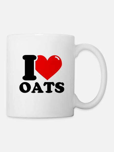 Ich liebe Hafer - Tasse - Weiß
