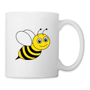 Happy Bee - Tasse - Weiß - Rechts
