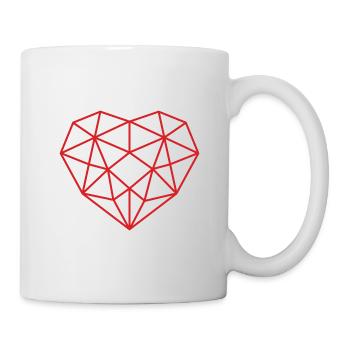 Rotes Herz Mutter Muttertag Geschenk Weihnachten - Tasse - Weiß - Rechts