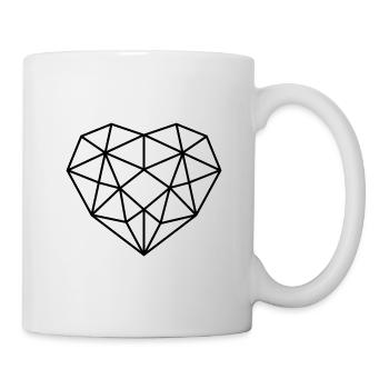 Schwarzes Herz Mutter Muttertag Geschenk Schwarz - Tasse - Weiß - Rechts