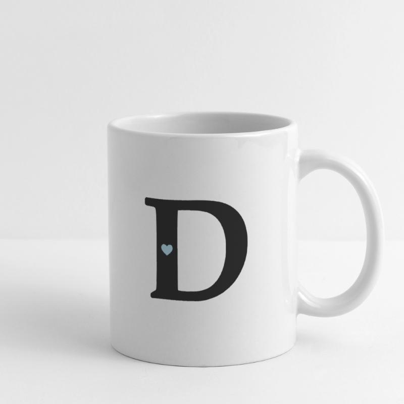 point d Lettre initiale Mug blanc
