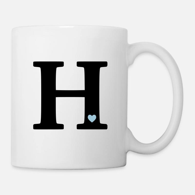 Buchstabe H Anfangsbuchstabe - Tasse - Weiß