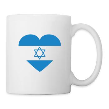 Drapeau coeur d’Israël - Mug blanc - blanc - Droite
