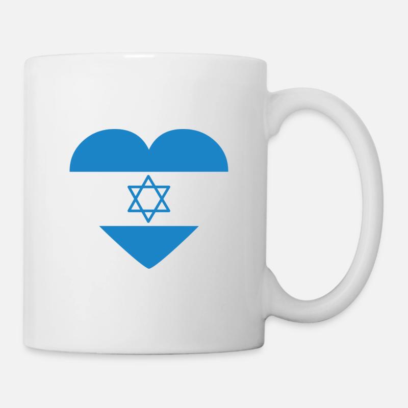 Israel Herz Flagge - Tasse - Weiß