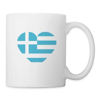 Griechenland Herz Flagge - Tasse - Weiß - Rechts