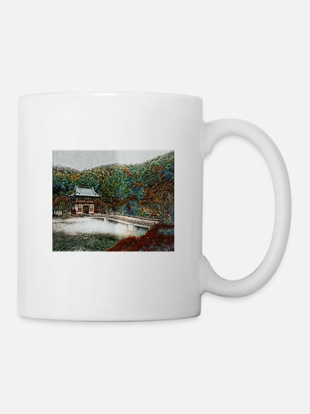 Tempel im Wald - Tasse - Weiß
