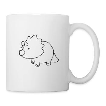Triceratops - Tasse - Weiß - Rechts