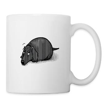 Black Dachshund - Mug - white - Right