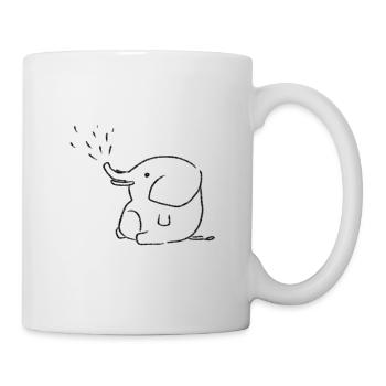 Petit éléphant - Mug blanc - blanc - Droite