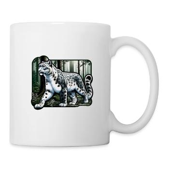 Schneeleopard Leopard Weißer Leopard - Tasse - Weiß - Rechts
