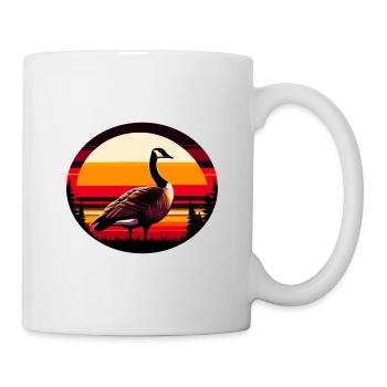 Funny Canadian Goose Sunset Vintage - Mug - white - Right