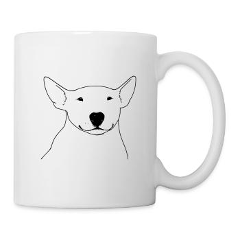 Bull Terrier, Silhouette De Bully Stylisée - Mug blanc - blanc - Droite