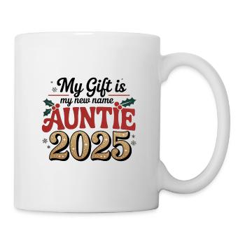 Tante 2025 Meine Geschenkidentität - Tasse - Weiß - Rechts